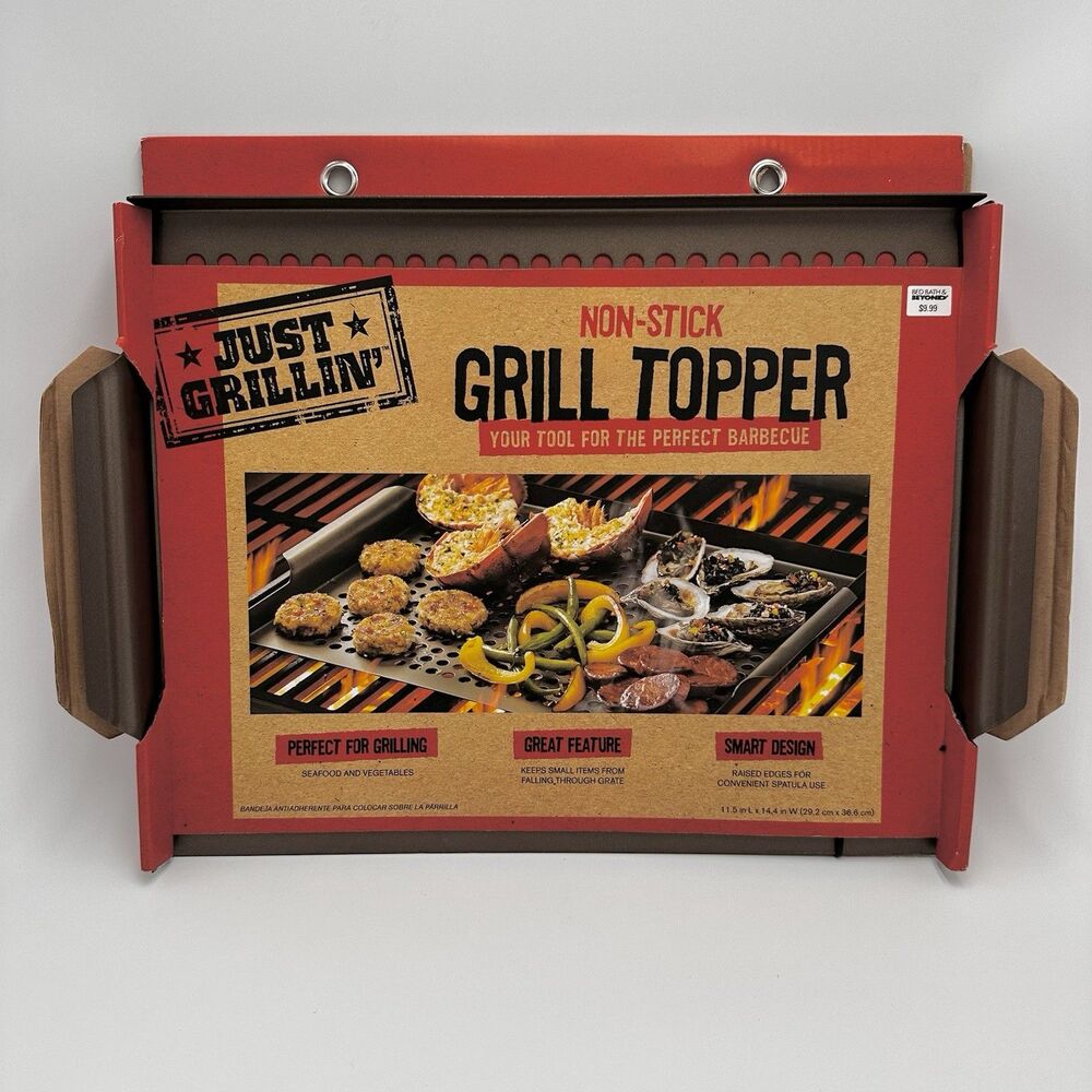 Bed Bath & Beyond Just Grillin Nonstick Grill Topper BBQ Tray 14" NOS